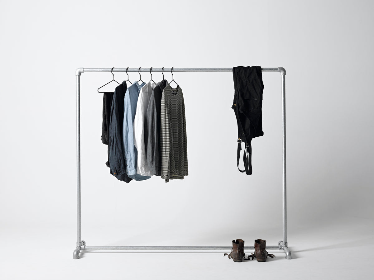 Commercial Clothing Rack Steel Garment Racks Clothes Rails Happy