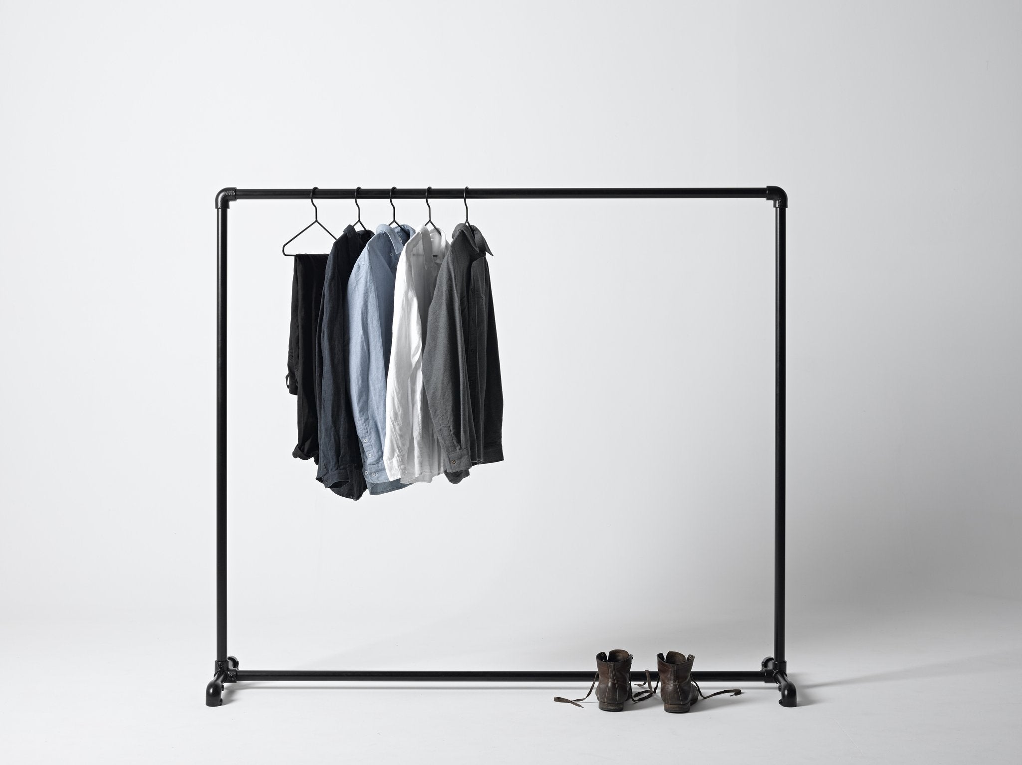 Commercial Clothing Rack Steel Garment Racks Clothes Rails Happy Sunday